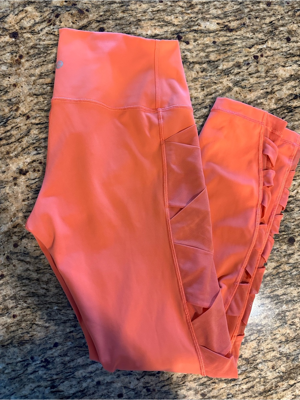 lululemon athletica Coral Ruffle Side Leggings